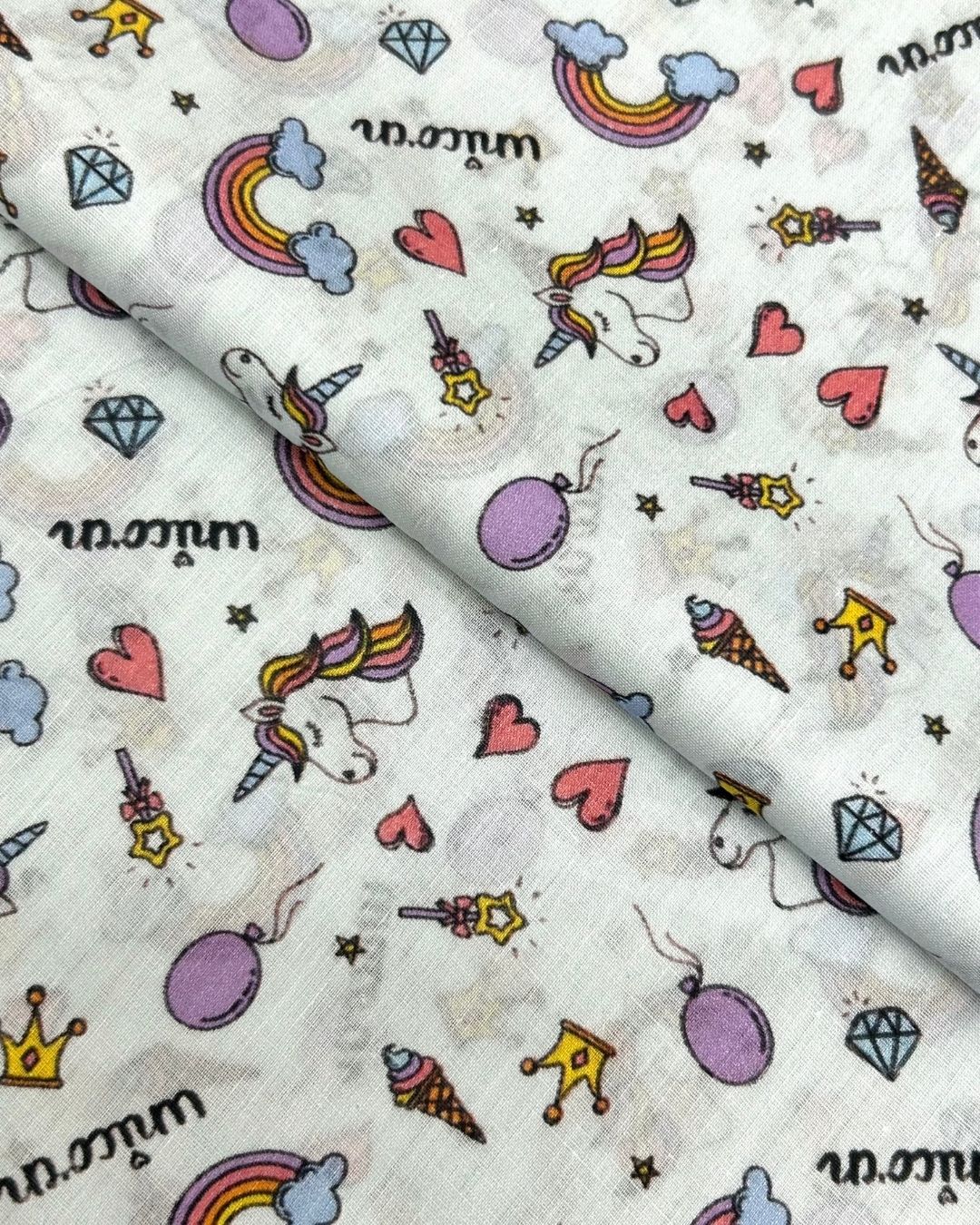 Kids Print Lawn (KID-S26-0299), digitally printed lawn fabric by the meter