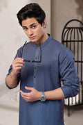 Blue Printed Kurta by Al Deebaj