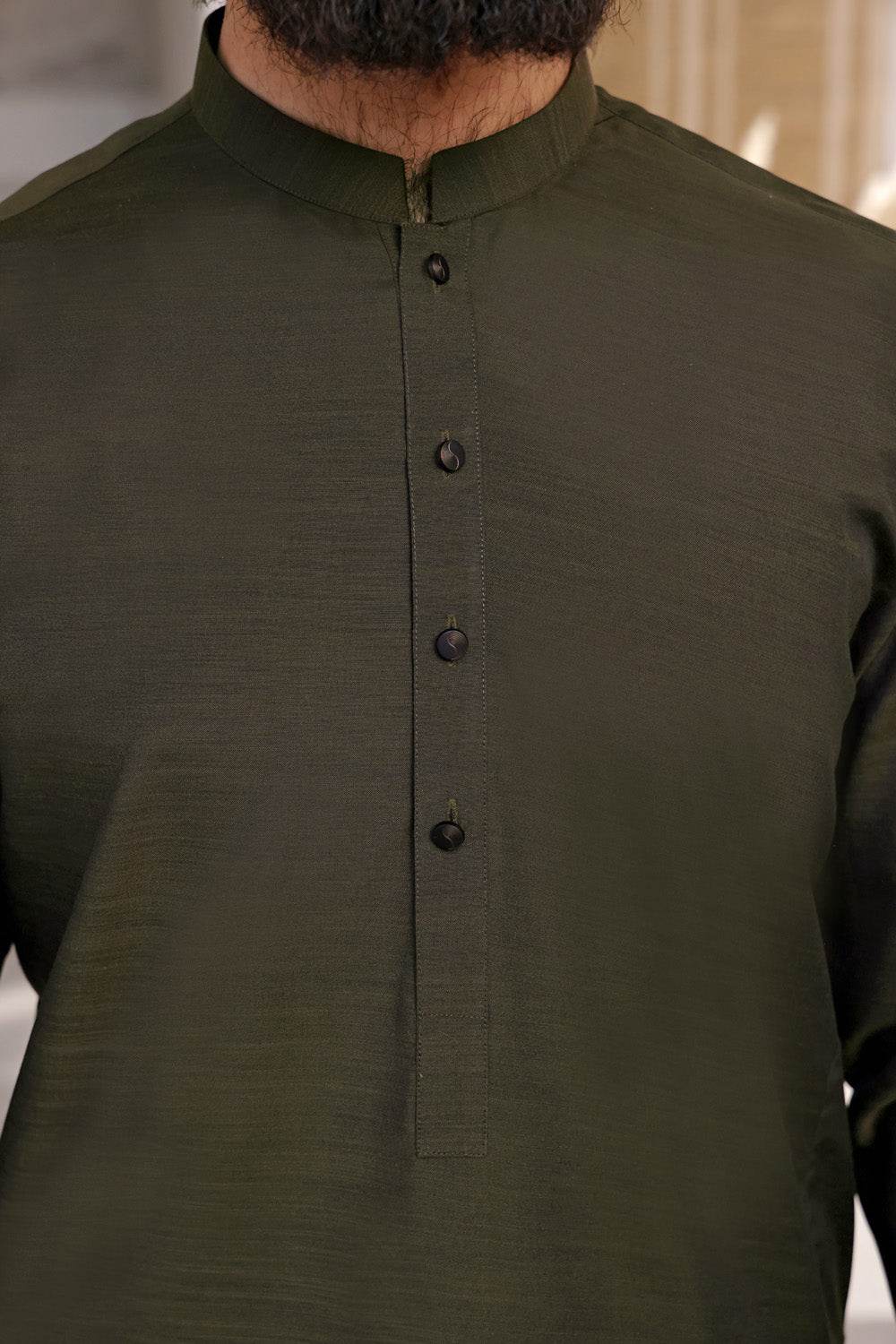 Dark Brown Kurta Shalwar by Al Deebaj, photo 3