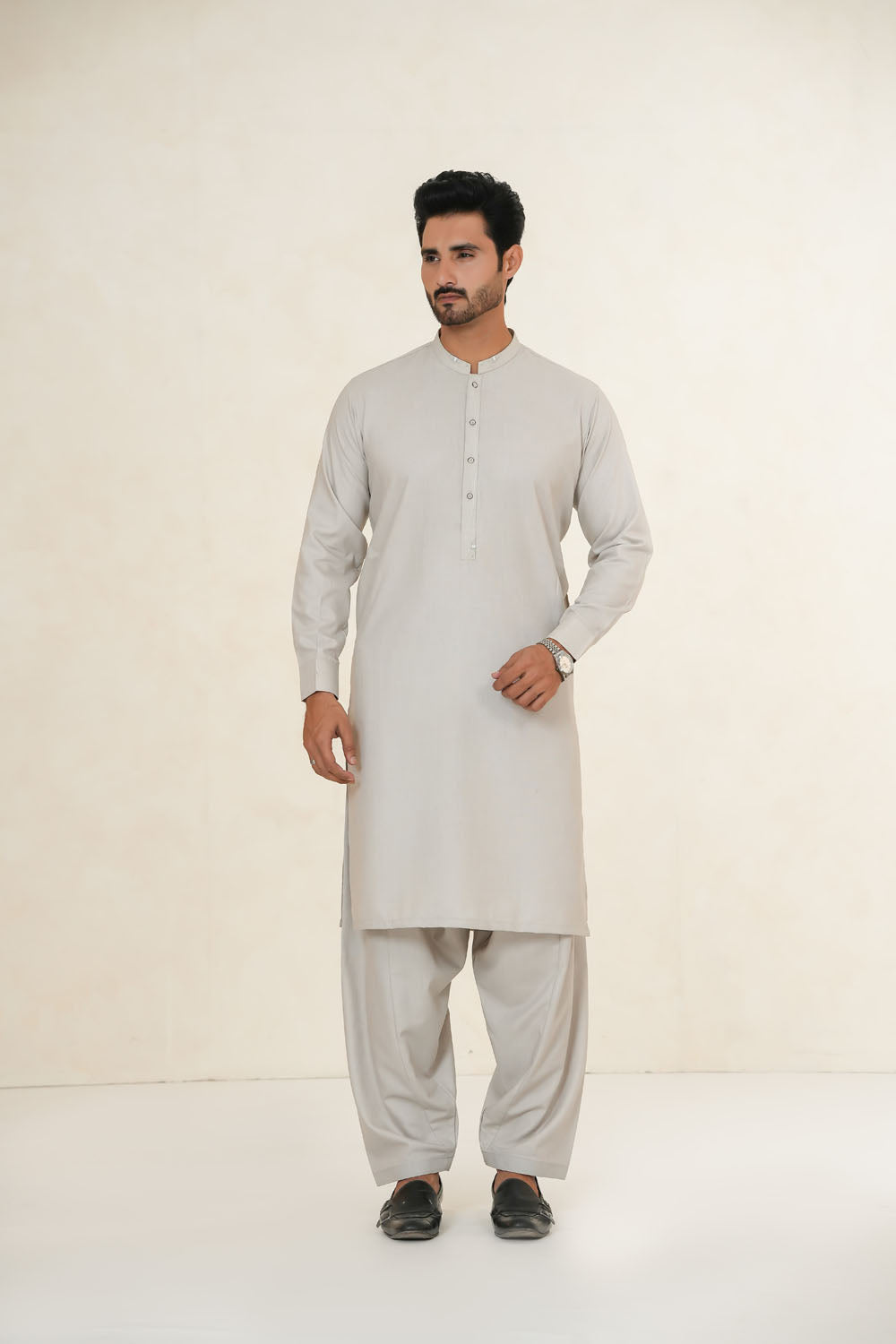Beige Design Kurta Shalwar by Al Deebaj