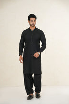Black Design Kurta Shalwar by Al Deebaj