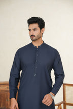 Navy Blue Design Kurta Shalwar by Al Deebaj