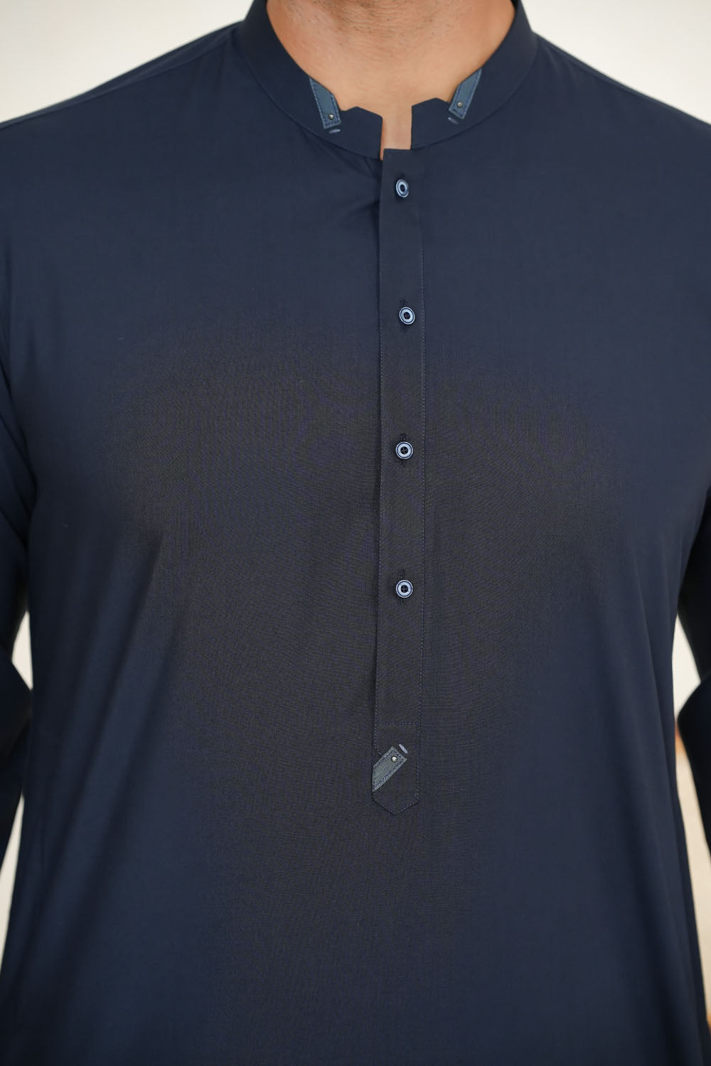 Navy Blue Design Kurta Shalwar by Al Deebaj, photo 2