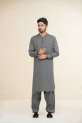 Grey Des Kurta Shalwar by Al Deebaj