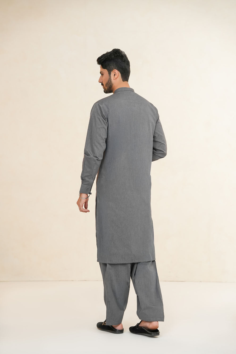 Grey Des Kurta Shalwar by Al Deebaj, photo 5