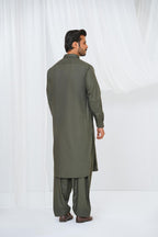 Green Plain Kurta Shalwar by Al Deebaj, photo 5