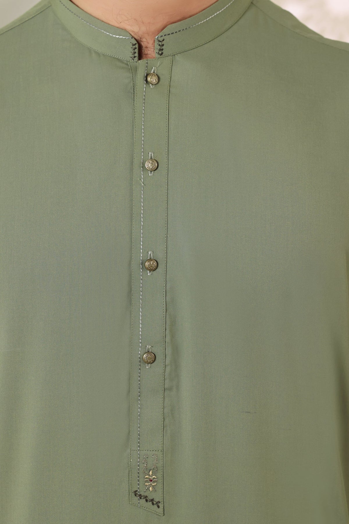 Green Kurta Shalwar by Al Deebaj, photo 2
