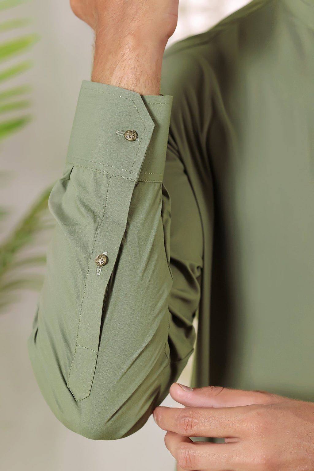 Green Kurta Shalwar by Al Deebaj, photo 3