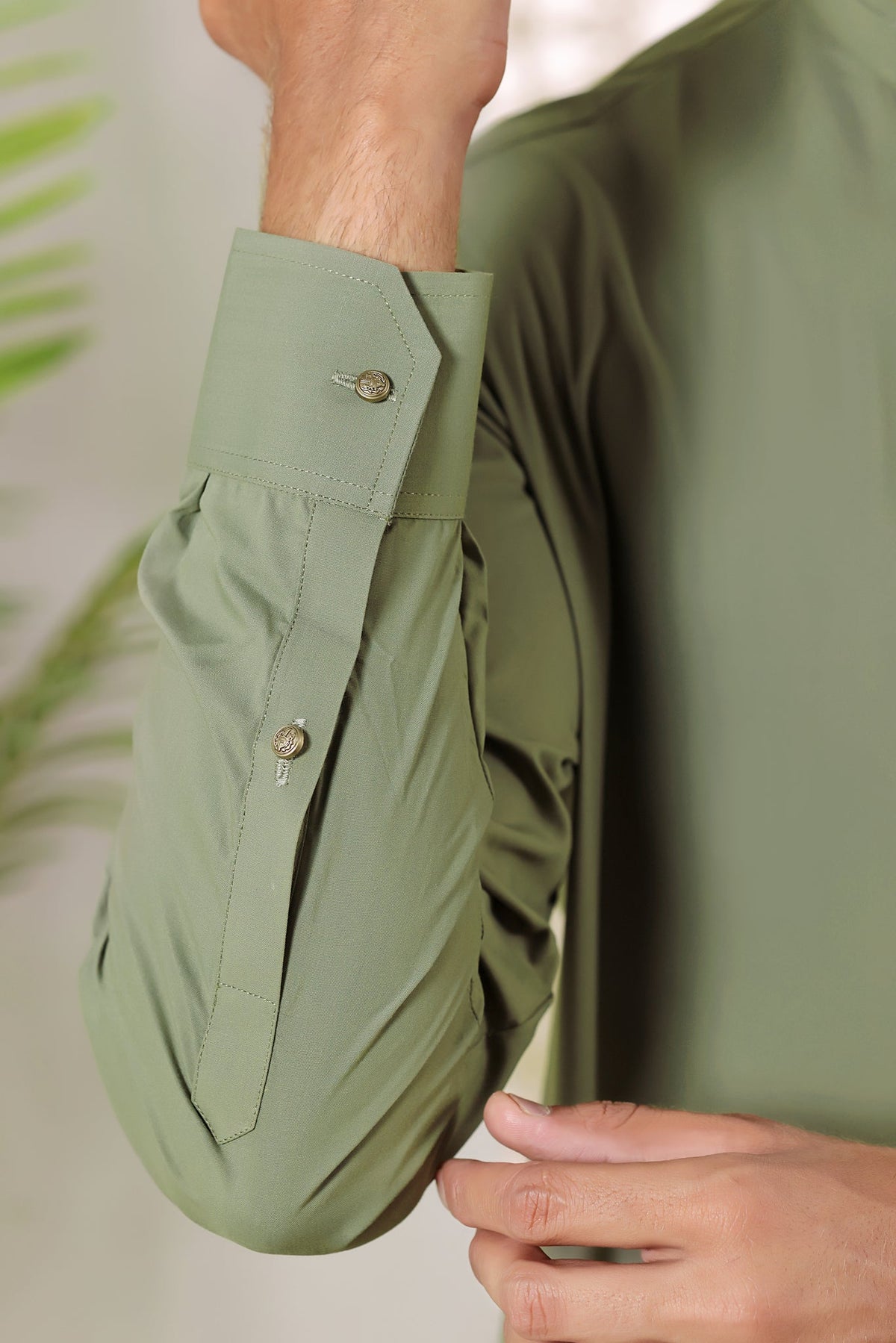 Green Kurta Shalwar by Al Deebaj, photo 3