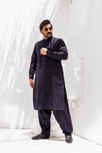 Purple Self Kurta Shalwar by Al Deebaj, photo 3