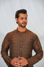 Mustard Plain Kurta Pajama by Al Deebaj, photo 4