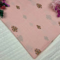 Embroidered Lawn – Peach fabric