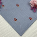 Embroidered Lawn – Ice Blue fabric