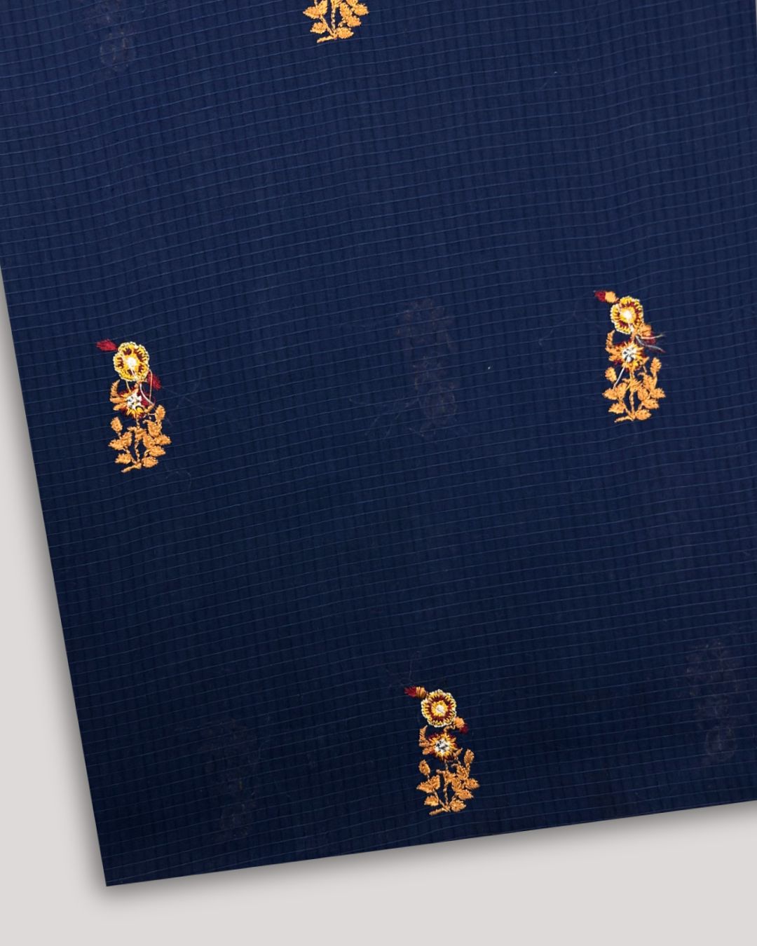 Embroidered Lawn – Blue fabric