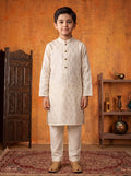 Kids Cream Kurta Pajama by Al Deebaj