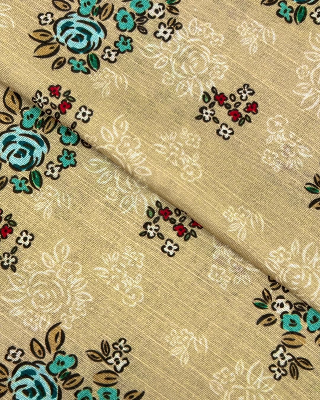 Khaddar Digital Print (KDPN-W24-0233), digitally printed khaddar fabric by the meter