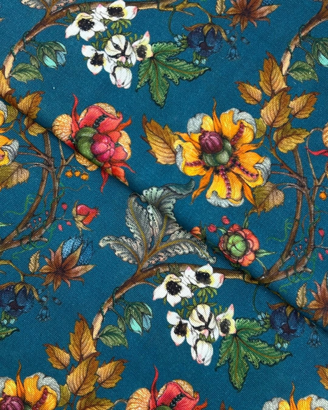 Khaddar Digital Print (KDPN-W24-0243), digitally printed khaddar fabric by the meter