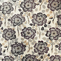 Black cambric fabric in Monochrome Bloom digital print – close-up