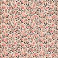 Pink lawn fabric in Rose Trellis digital print – close-up