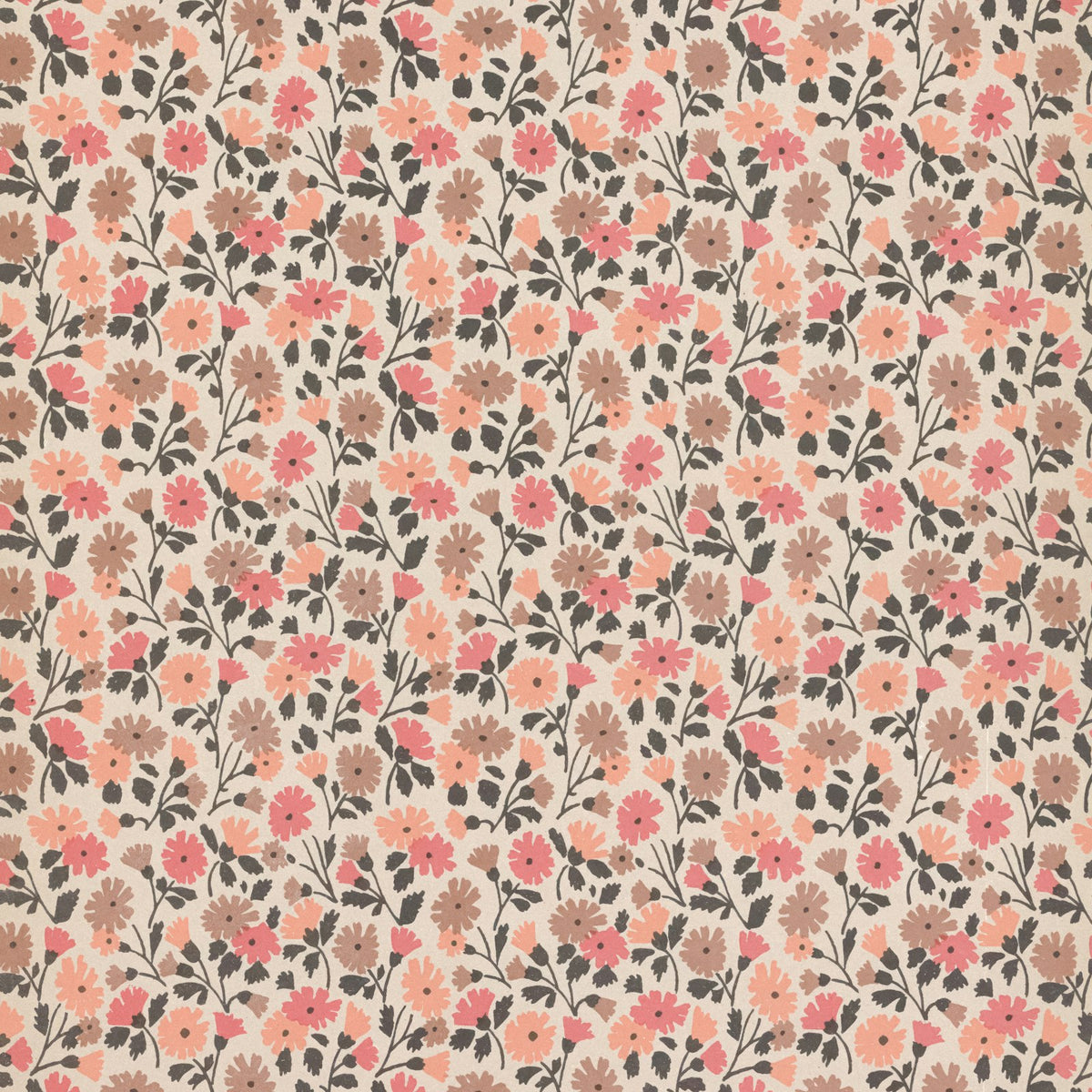 Pink lawn fabric in Rose Trellis digital print – close-up