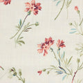 White lawn fabric in Wildflower Sprig digital print – close-up