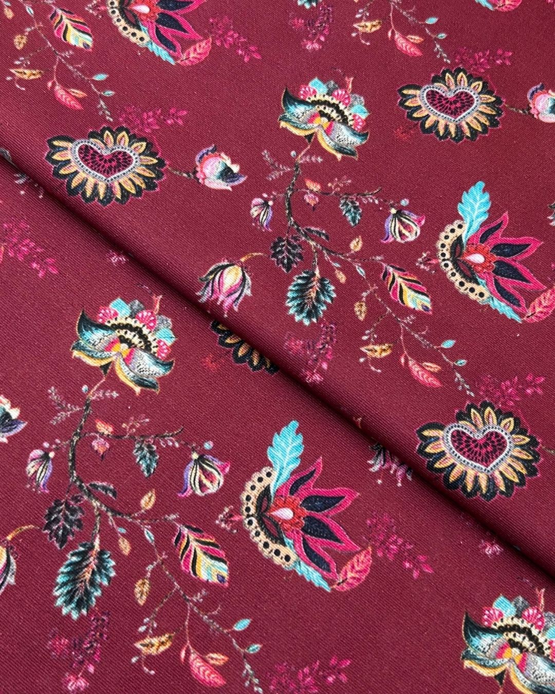 Khaddar Digital Print (PKDP-W26-0043), digitally printed khaddar fabric by the meter