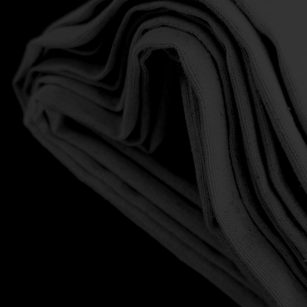 Jet Black linen fabric