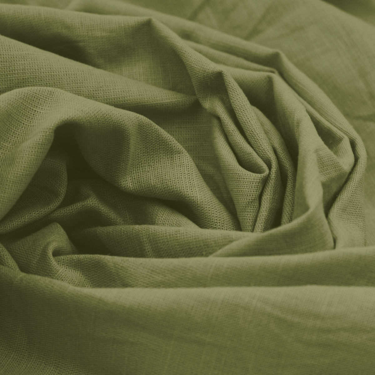 Olive linen fabric