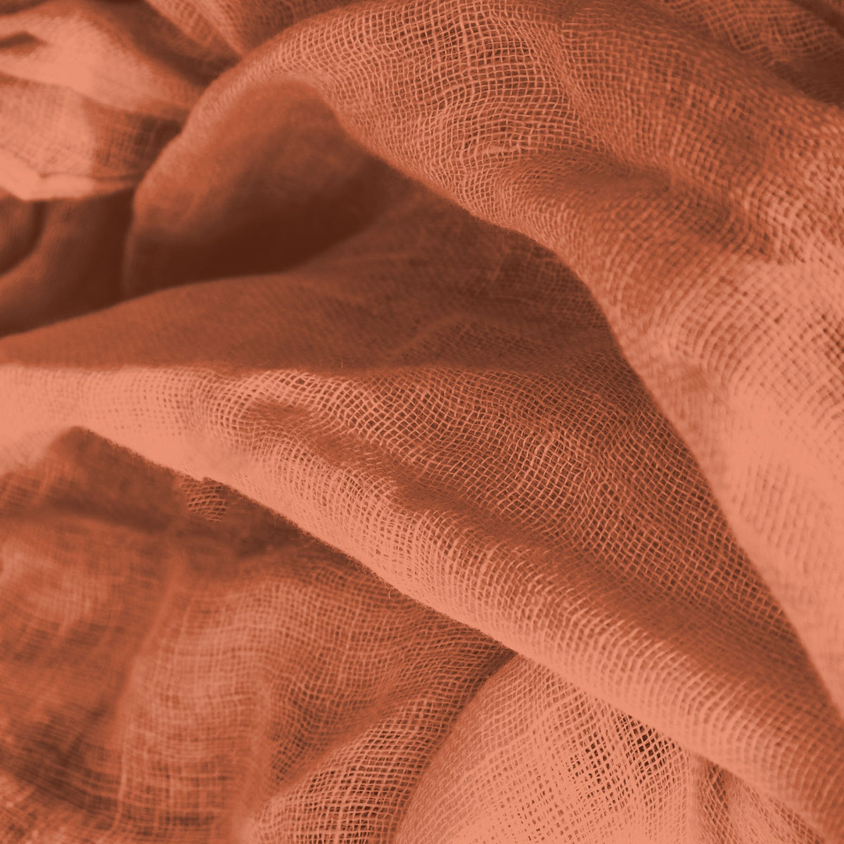 Terracotta linen fabric