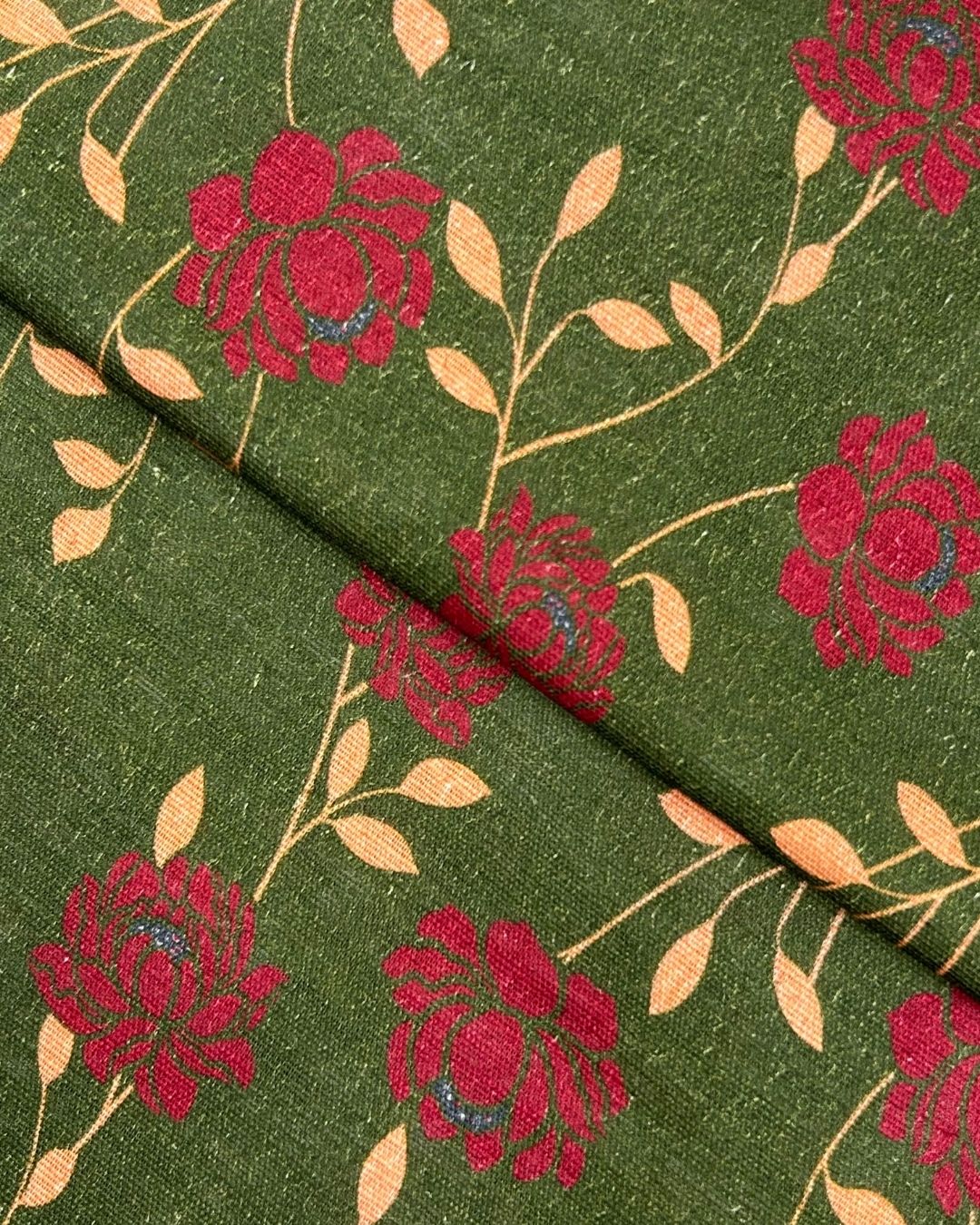 Khaddar Digital Print (KDPN-W24-0365), digitally printed khaddar fabric by the meter