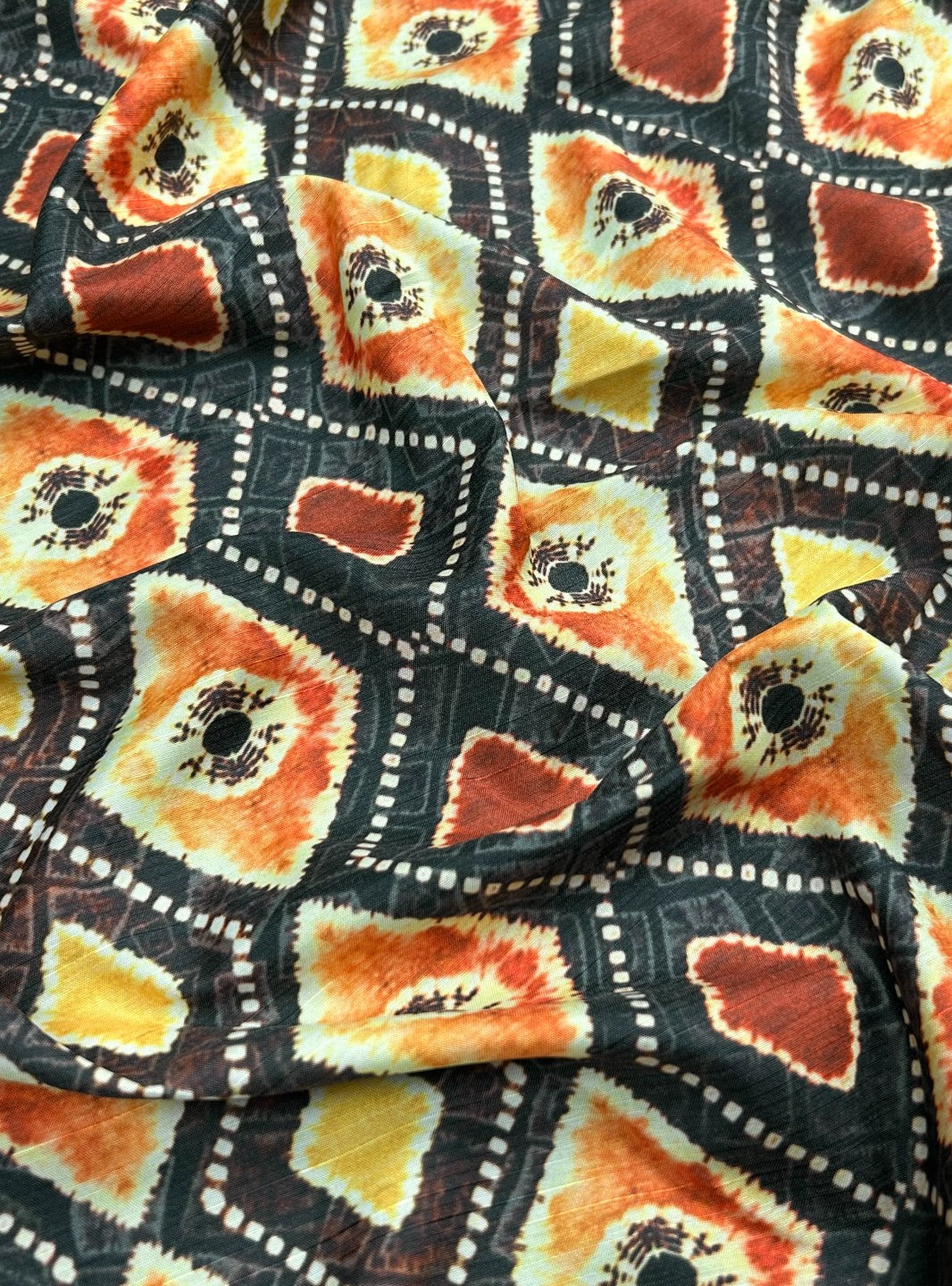 Raw Silk Digital Print fabric