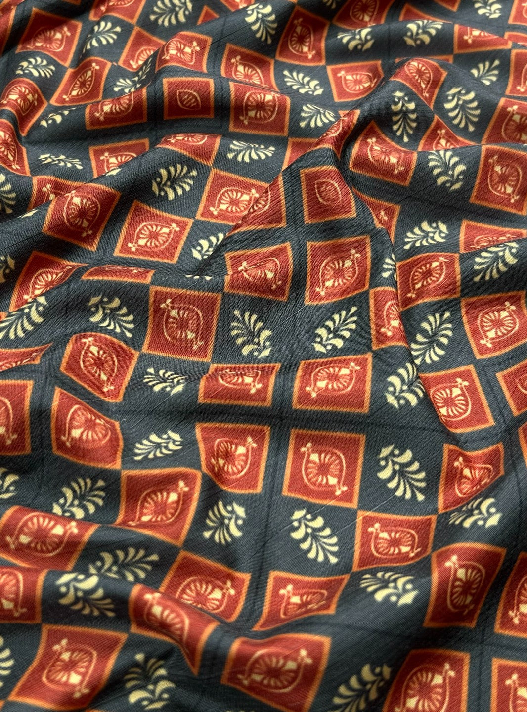 Raw Silk Digital Print fabric