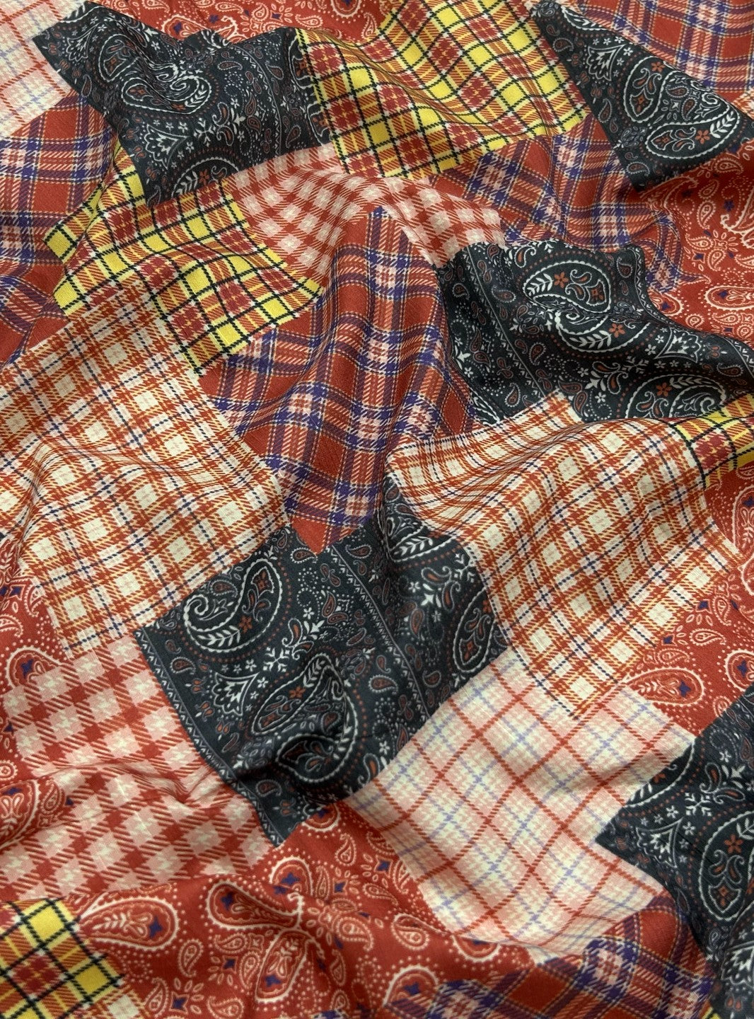 Raw Silk Digital Print fabric