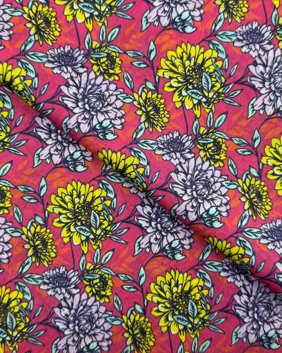 Pima Digital Print Lawn (PDP-S25-0243), digitally printed lawn fabric by the meter