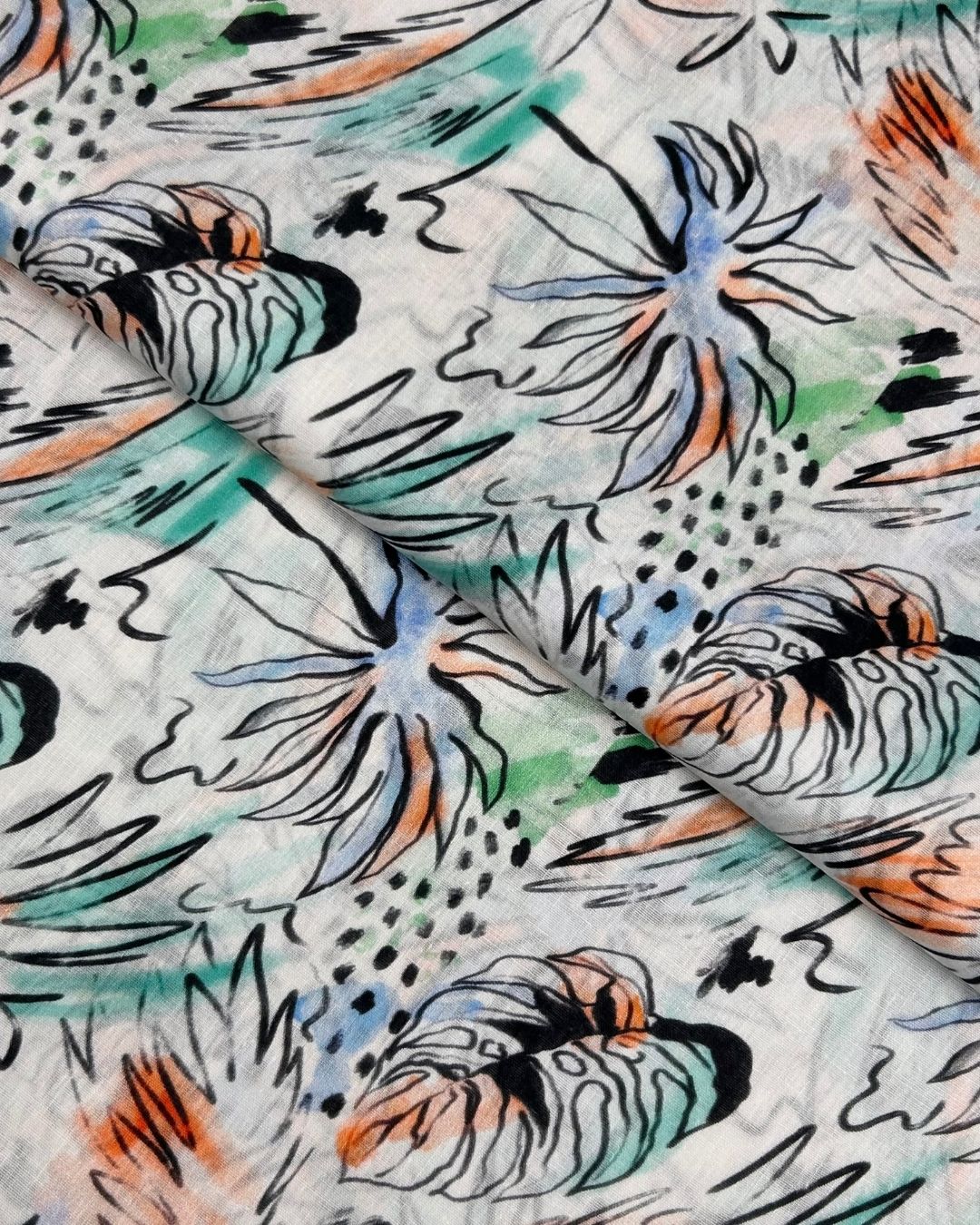 Rang e Bahar Digital Print Lawn fabric