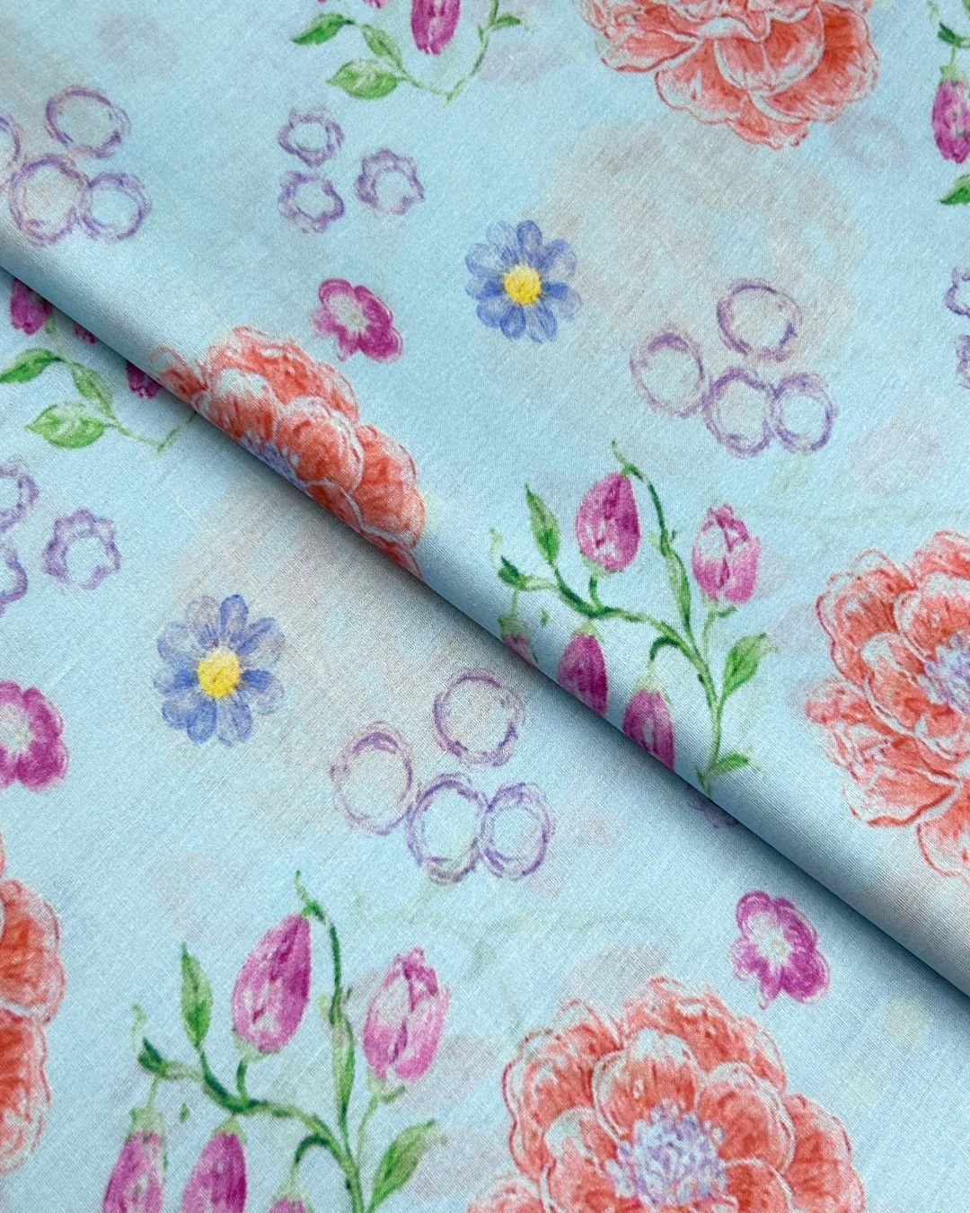Rang e Bahar Digital Print Lawn (REBD-S260-0913), digitally printed lawn fabric by the meter