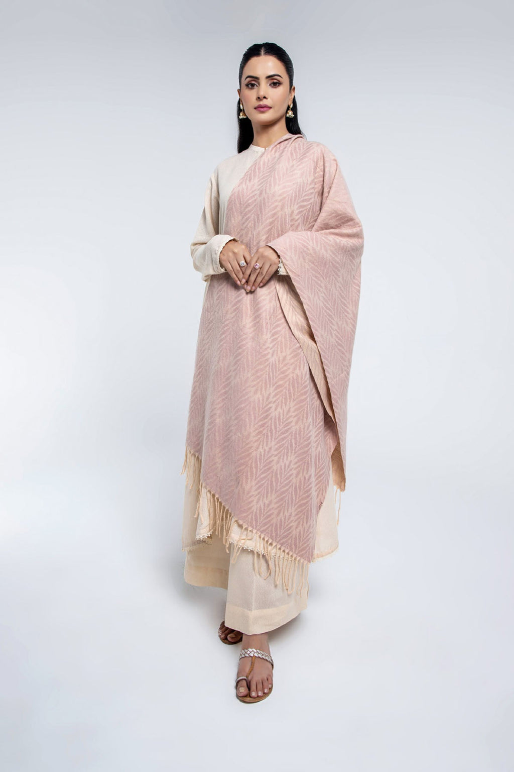 Peach Wool Stole by The Fabric Store, photo 2
