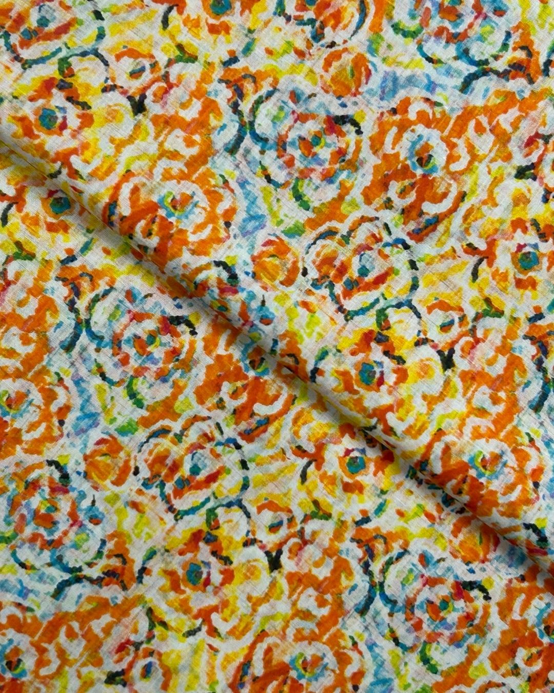 Tie & Dye Digital Print Lawn (TDP-S25-0052), digitally printed lawn fabric by the meter