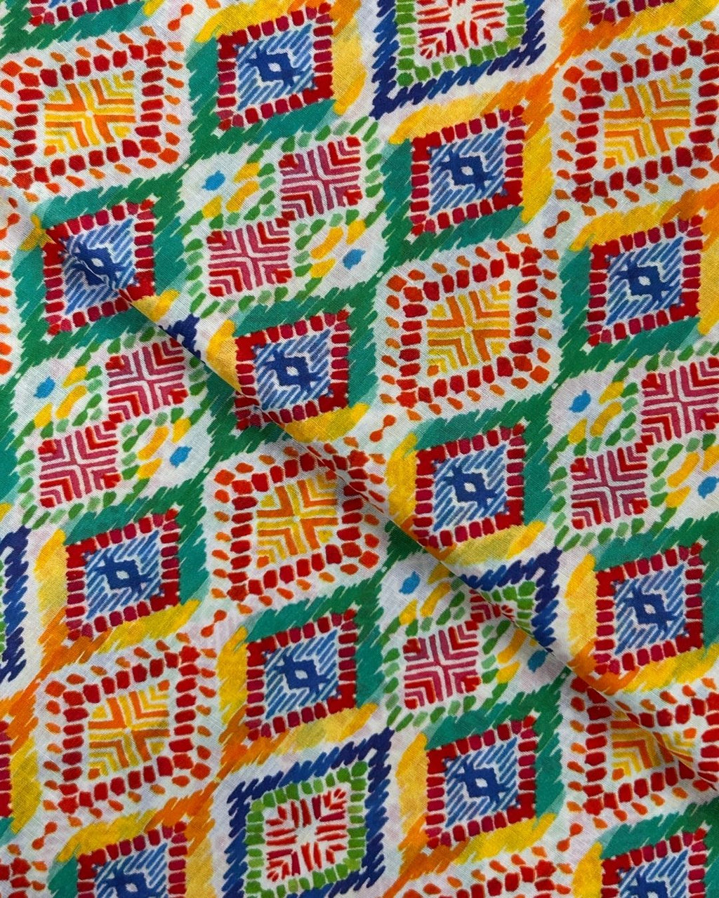 Tie & Dye Digital Print Lawn fabric