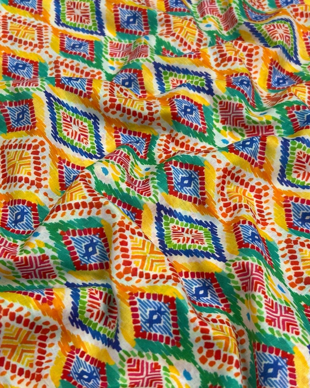 Tie & Dye Digital Print Lawn fabric