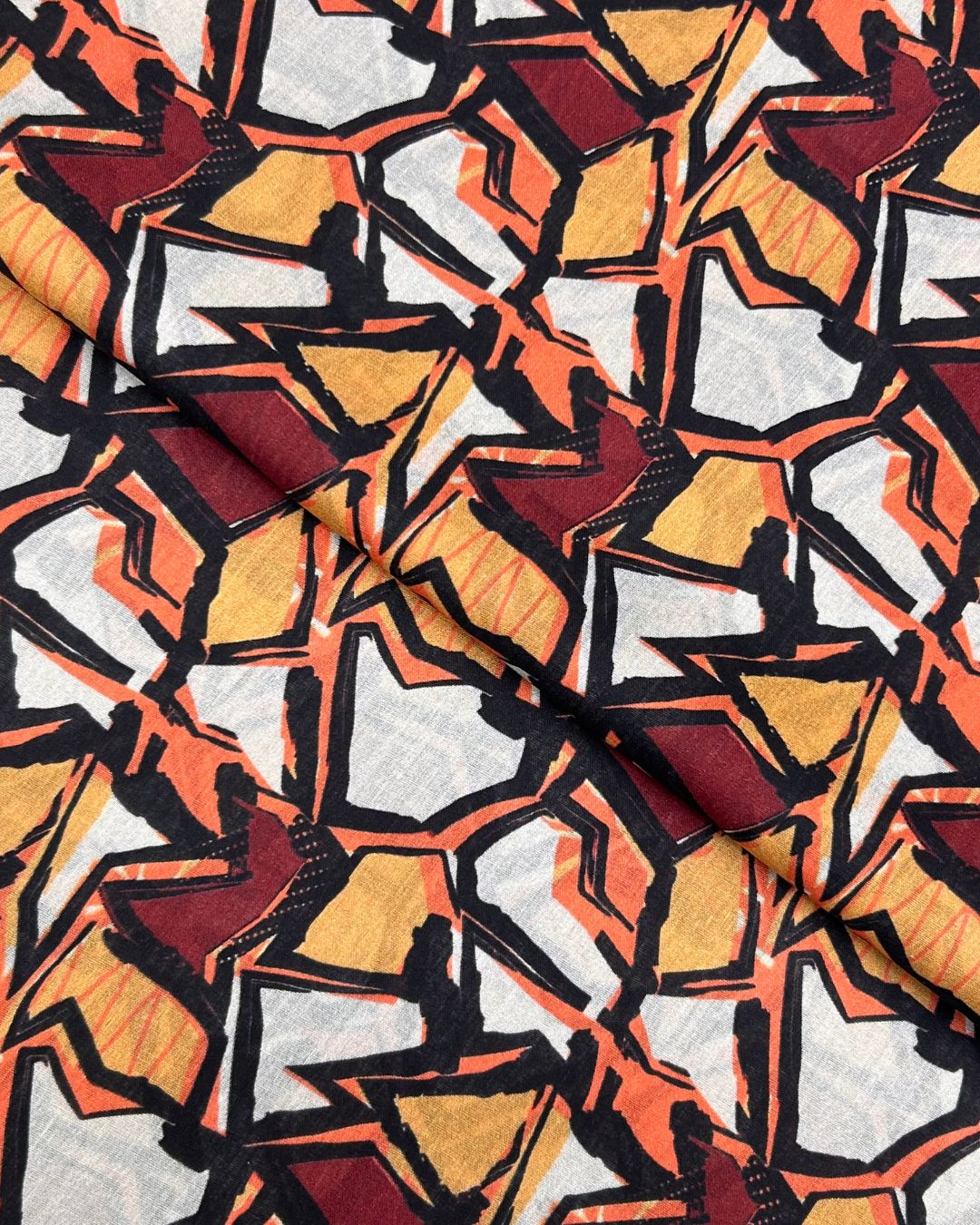 Tie & Dye Digital Print Lawn fabric