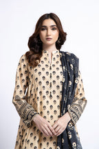 Printed Black Lawn 3-Piece Unstitched Suit by The Fabric Store, photo 4