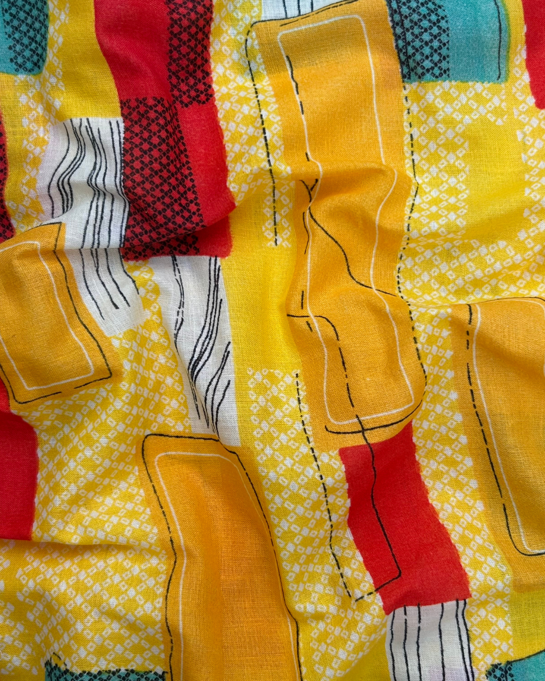 Wide Digital Print Lawn (DPLW-S25-0017), digitally printed lawn fabric by the meter
