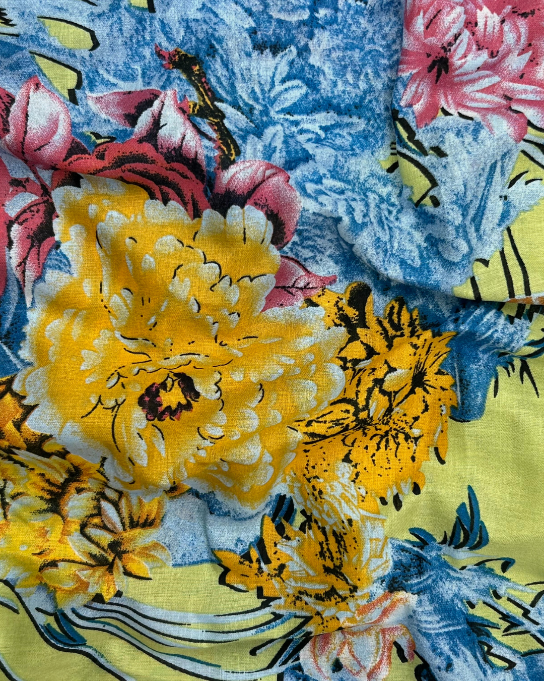 Wide Digital Print Lawn (DPLW-S25-0039), digitally printed lawn fabric by the meter
